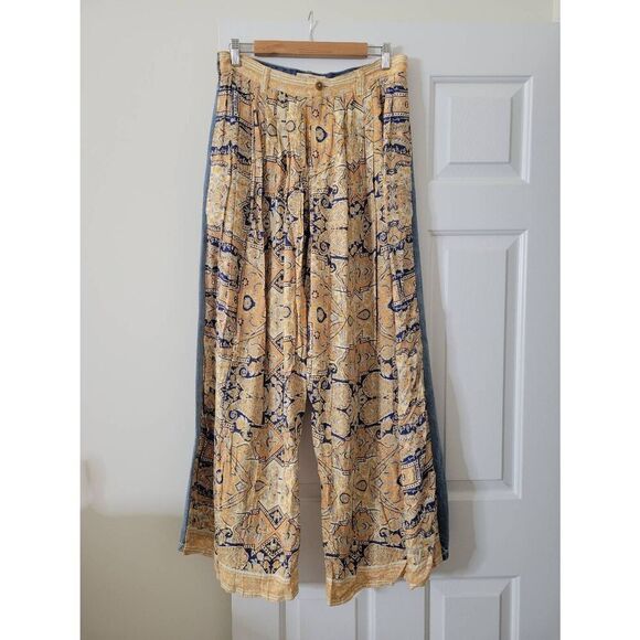 We The Free Blue and Tan Wide Leg Pants - Picture 2 of 10